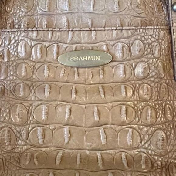 Brahmin Tan Brown Crocodile Embossed Tote - Picture 4 of 8